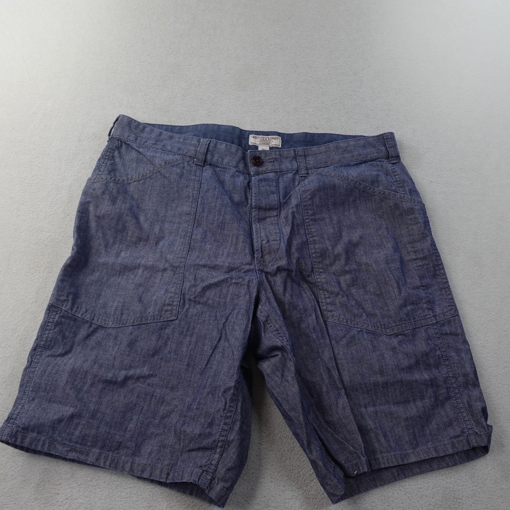 Wallace & Barnes Cone Denim Shorts Mens 35 Blue Chambray Workwear J Crew